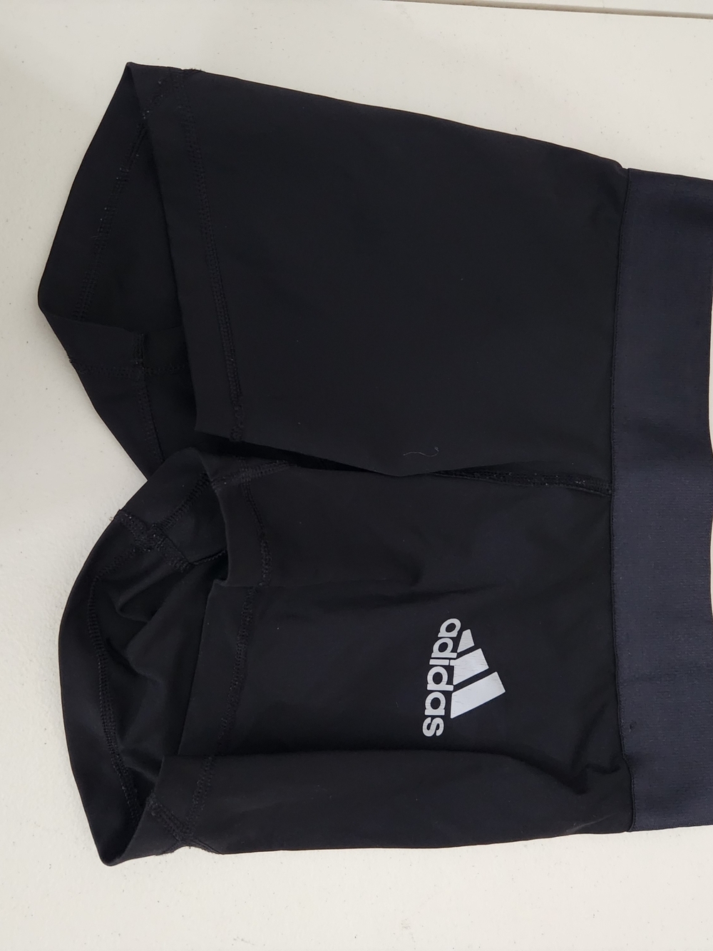 Adidas Black Athletic Shorts with Logo Climalite XS